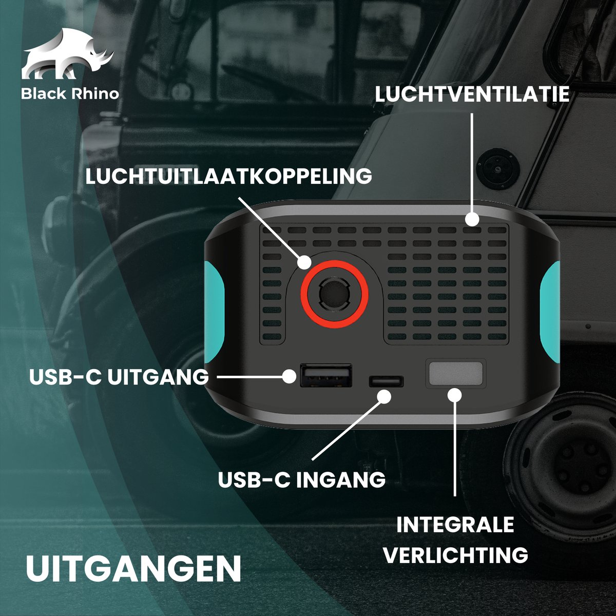 Black Rhino AeroBoost T-3 - Krachtige Autobanden Pomp thumbnail 3