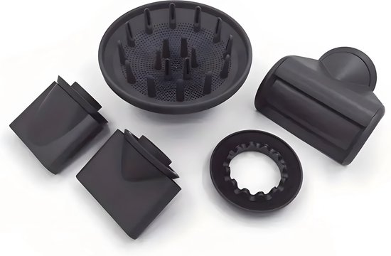 GearUp Fohn Accessoires 5-In-1 - Diffuser - Opzetstukken - Hittebescherming - Geschikt voor de Dyson Fohn