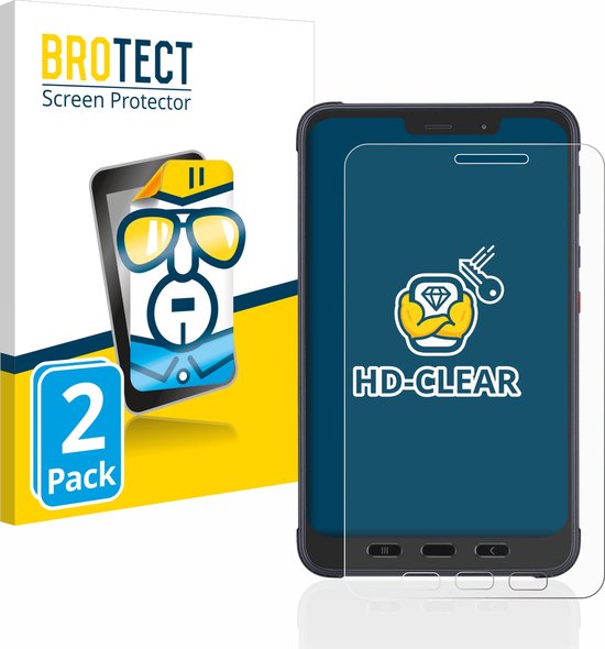 BROTECT - Film de protection d'écran pour Samsung Galaxy Tab Active 3 Enterprise Edition LTE - Film de protection transparent (2 pièces)