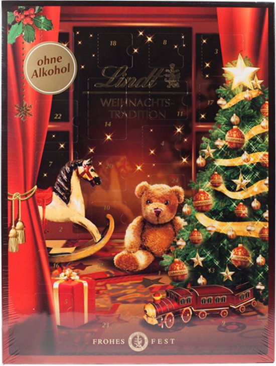 Lindt Chocolade Adventskalender 2026 Kersttraditie voor Kinderen 253 gram - Aftellen tot Kerst - 24 chocolade verrassingen- Kerstcadeau - Chocolade cadeau