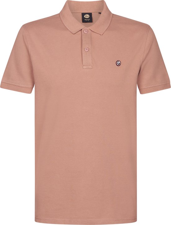 Petrol Industries Heren Polo Shirt - Korte Mouw - Katoen - Herenkleding - Bruin - Maat XXL
