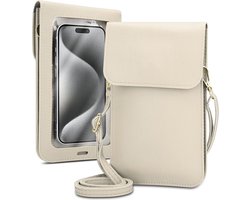 Mobielhoesje geschikt voor HTC WILDFIRE in WIT Etui Case Cover Handtas voor dames