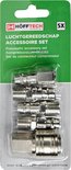 Hofftech 5x pneumatische accessoire set in groene verpakking.
