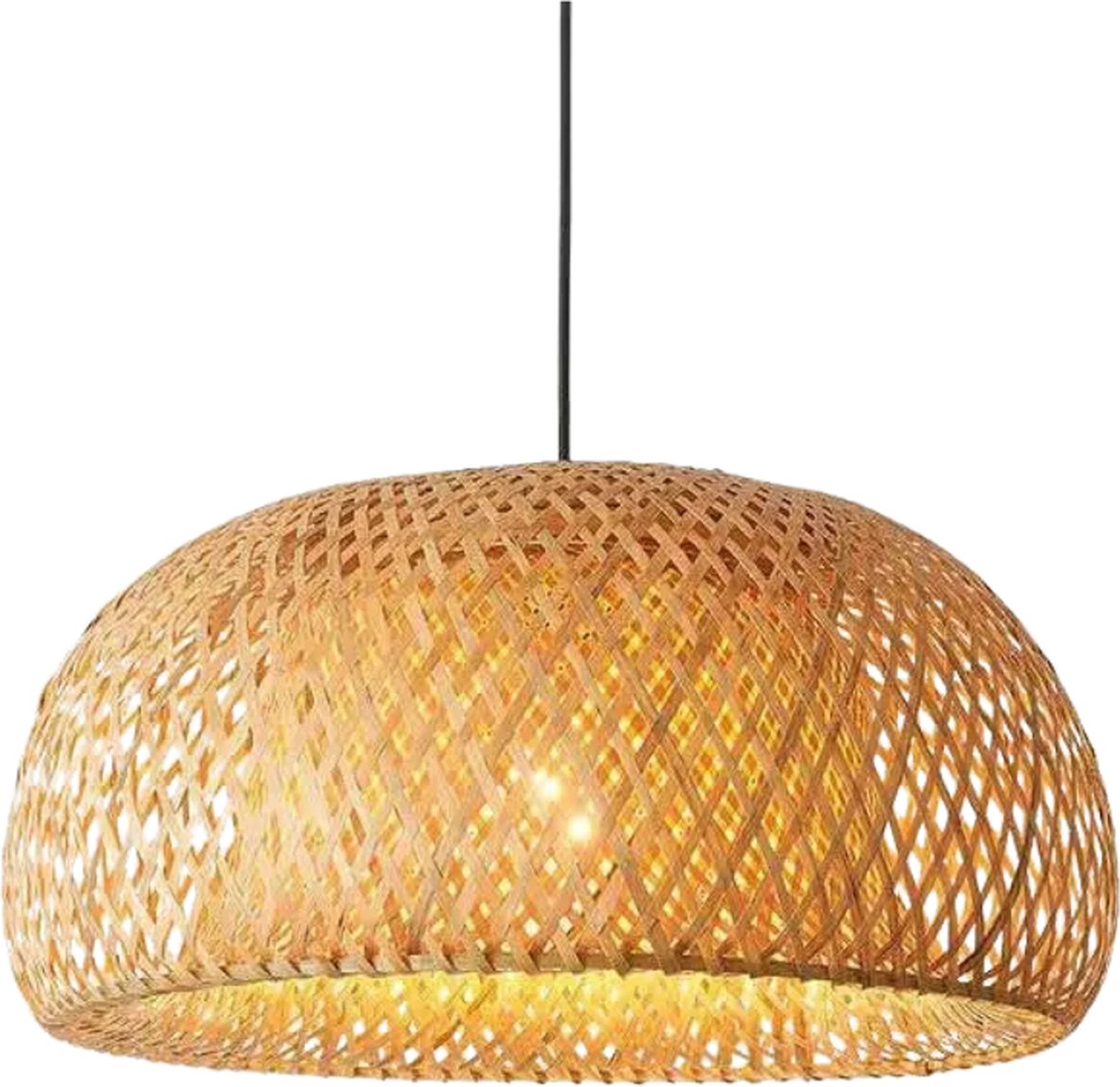 Lichtendirect - Bamboe Plafondlamp - Geschikt voor Slaapkamer & Woonkamer - Plafonnière Bamboe Lamp - Plafonniere - Restaurant lamp
