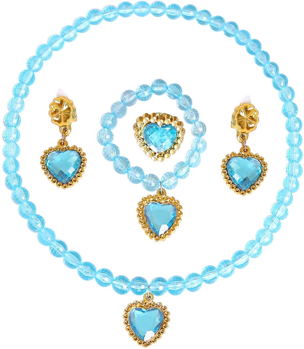 Joya Kids® Inside Verkleedjurk Joy | Binnenste en buiten Verkleedset Plezier | Verkleden Meisje Binnenste | Carnvalskleding Halloween Meisjes | Verkleed Jurk Groen | Met Accessoiresset en Blauwe Pruik | Maat 130 — afbeelding 6
