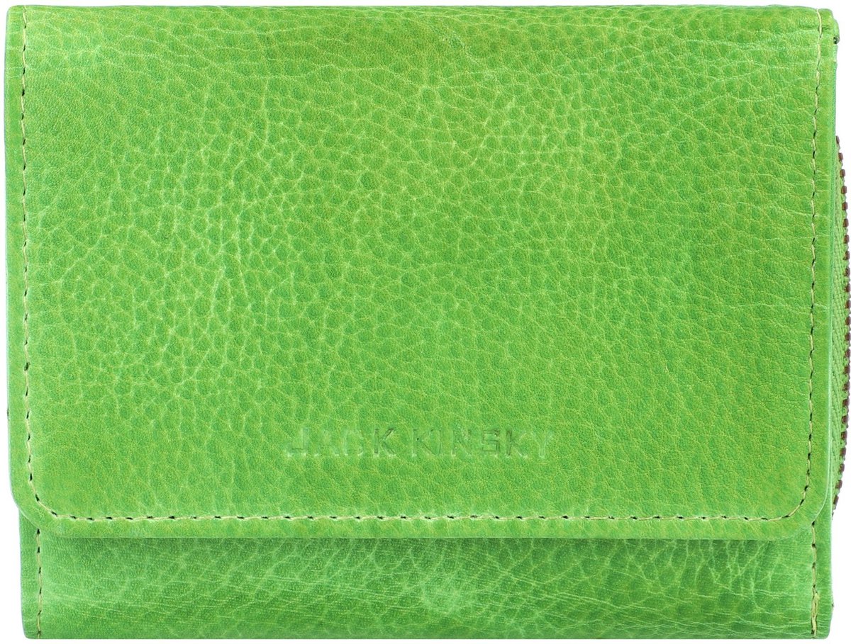 Jack Kinsky Nassau Portemonnee RFID Leer 11 cm - Dames - Horizontaal - apfel