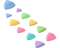 foto van Buxibo Rivierstenen - Balansstenen Set - 11 stuks - Montessori Stapstenen - Multikleur
