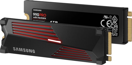 Samsung 990 PRO - Interne SSD met Heatsink - PCIe 4.0 - NVMe M.2 - PS5 Compatibel - (Gamers Pack) - 4 TB