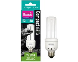 Arcadia D3 Compact Lamp Mini 7% Uvb - Verwarming - 13 Watt