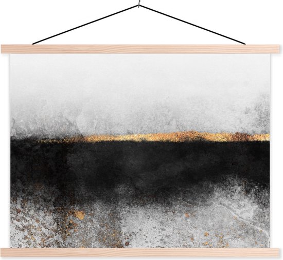 Porte-affiche avec affiche - Affiche scolaire - Or - Abstrait - Luxe - 40x30 cm - Lattes vierges