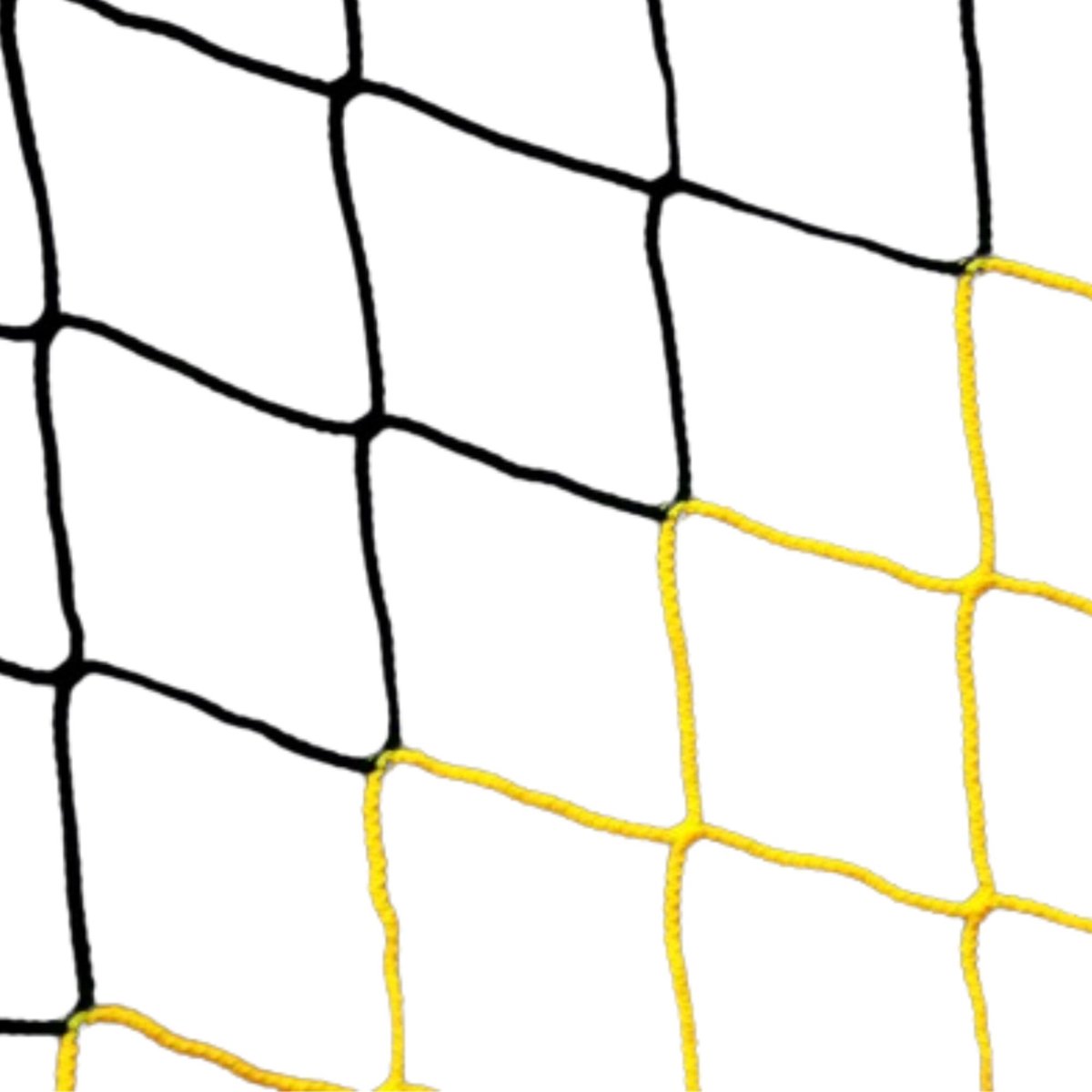 11-a-side voetbalnet 4mm - Geel en zwart - Voor doel 7,32 x 2,44 x 2 x 2 m