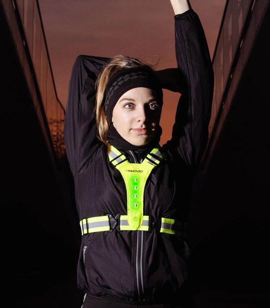 Avento Sport Veiligheidsvest - Oplaadbaar - USB-C - LED
