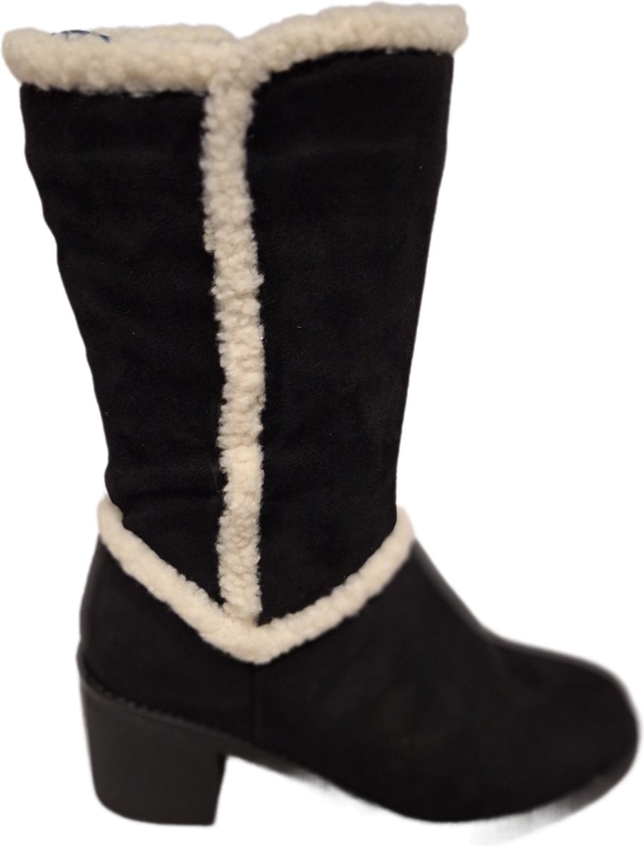 JUMEX- LAARSJE-FAKESUEDE MET BORGDETAILS-HAK 5 CM-38