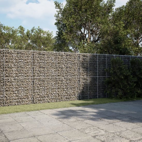 Panier à gabions vidaXL - 600 x 100 x 200 cm - Argent - Décoration de jardin - Architecture du paysage - Panier à gabions en métal - Fil d'acier galvanisé