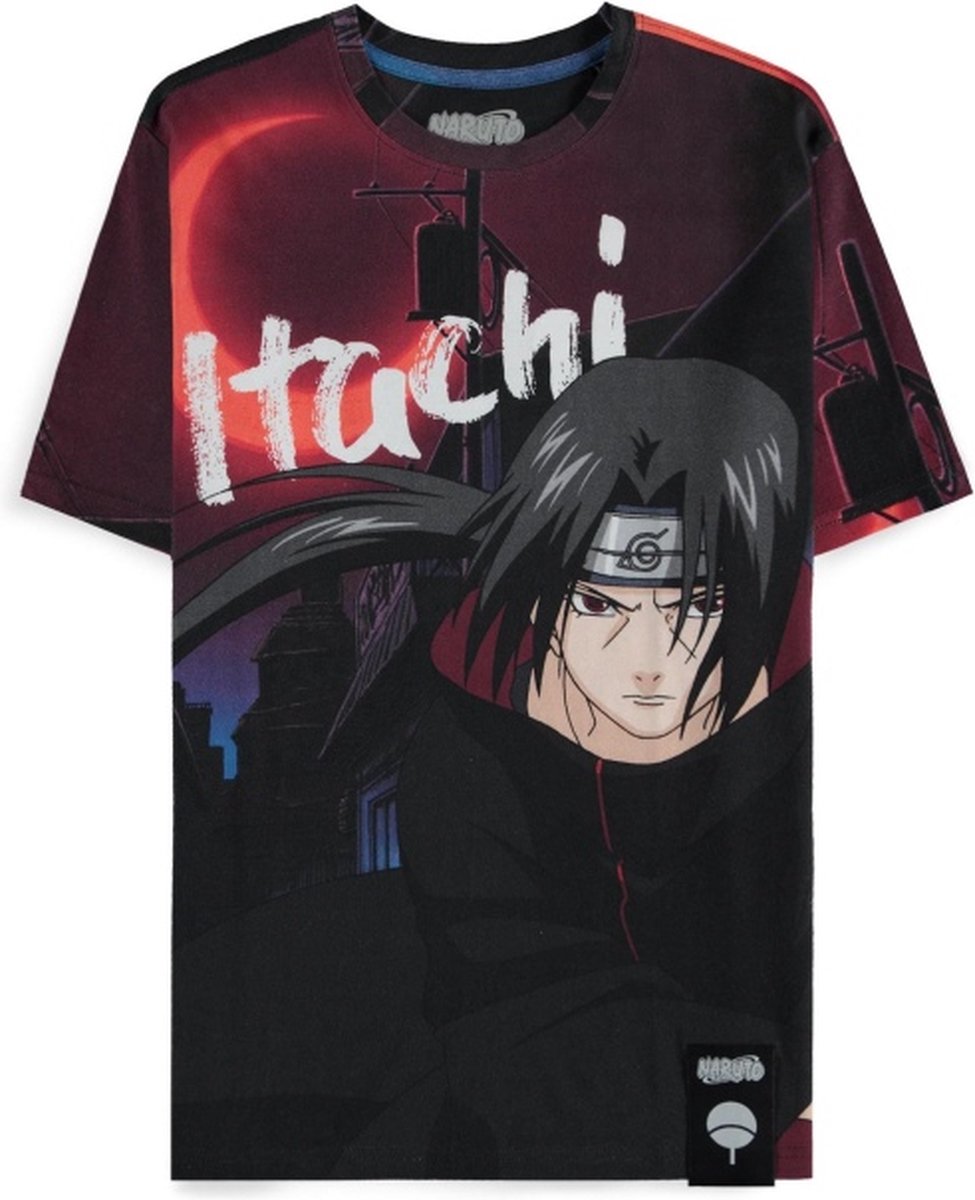 Naruto - Itachi And Sasuke Digital AOP Heren T-shirt - L - Multicolours