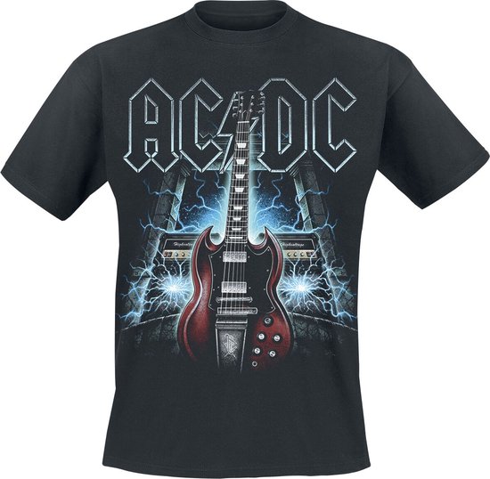T-shirt guitare haute Voltage AC/ DC noir taille S en Katoen - Produits dérivés du groupe, Groupes