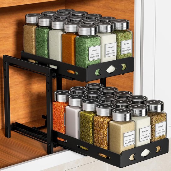 Vertical Pull Rack Organizer Pull Out And Down Spice Rack Mystozer - Main Image