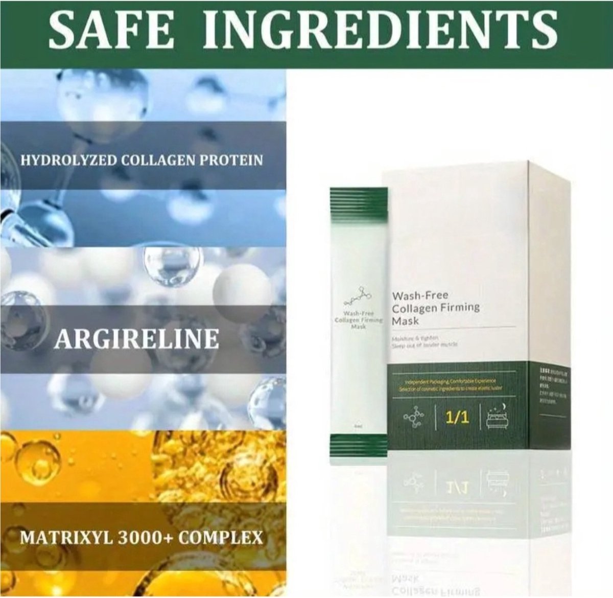 Goedkoopste 20 stuks zeer effectieve collageen maskers voor gezicht