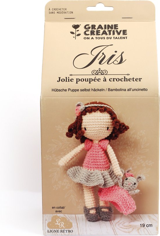 Graine Creative GC Amigurumi Haakpakket Popje Iris.
