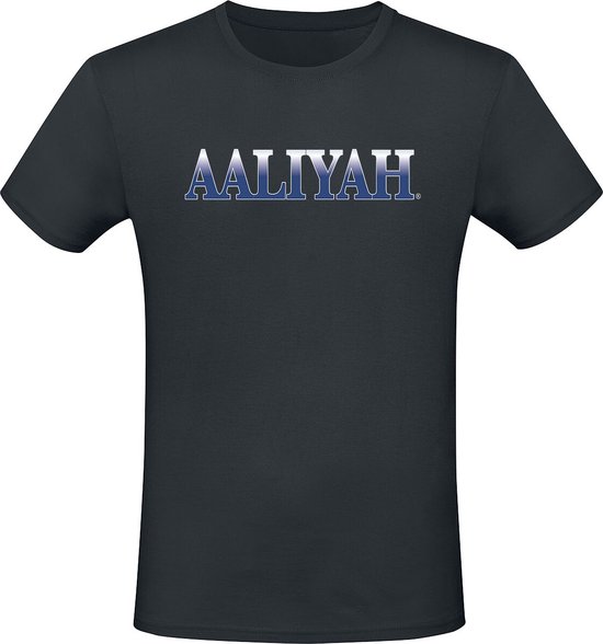 Aaliyah Logo Heren T-shirt - zwart - L