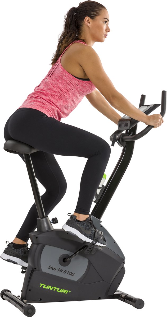 Afbeelding 2 van Tunturi Star Fit B100 Hometrainer - Fitnessfiets voor thuis met Ergometer - 16 weerstandsniveaus - 15 trainingsprogramma's - Hartslagsensoren - LCD-scherm