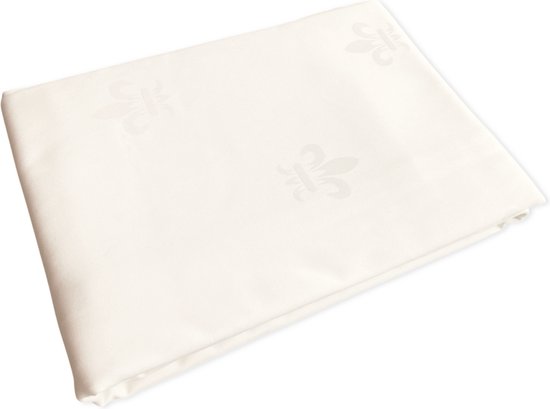 Nappe Lys Français 150 x 250 ivoire (Qualité hôtelière: 250 gr / m2)