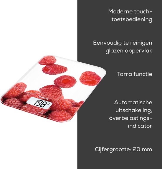 Beurer KS 19 Pure White digitale Küchenwaage
