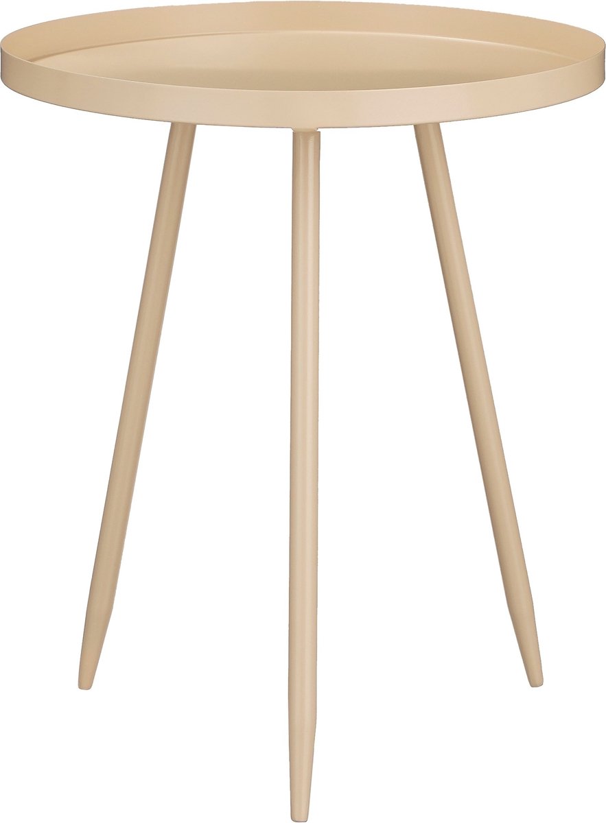 Flores side table beige - h49xd42cm