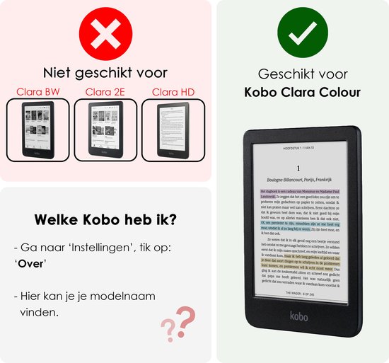 Hoesje Geschikt voor Kobo Clara Colour Shockproof Siliconen Case - Shockbestendige eReader Hoes Geschikt voor Kobo Clara Colour - Transparant van Hoesje  — afbeelding 2