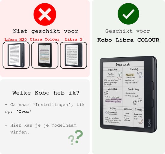 Hoesje Geschikt voor Kobo Libra Colour Hoes eReader Shockbestendig Back Cover Siliconen Tablet Case Met Screenprotector - Transparant van Hoesje  — afbeelding 2