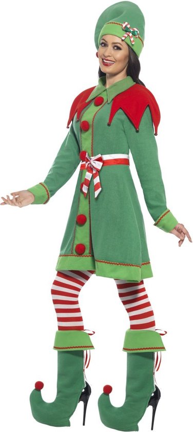 Kerstelf verkleedkleding kostuum - voor kinderen - groen/rood bestellen