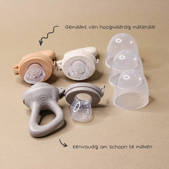 Bitey - 3 STUKS - Fruitspeen - Sabbelzakje - Babyvoeding - BPA vrij en 100% Siliconen - Babyspeen - Fruit Baby - Baby Speen van Bitey — afbeelding 3