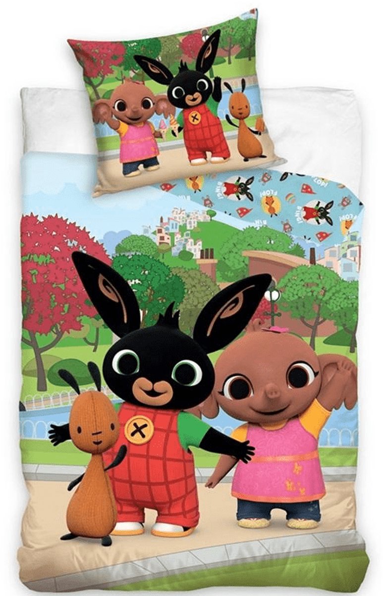 Bing Dekbedovertrek Sula & Flop 140 x 200 cm