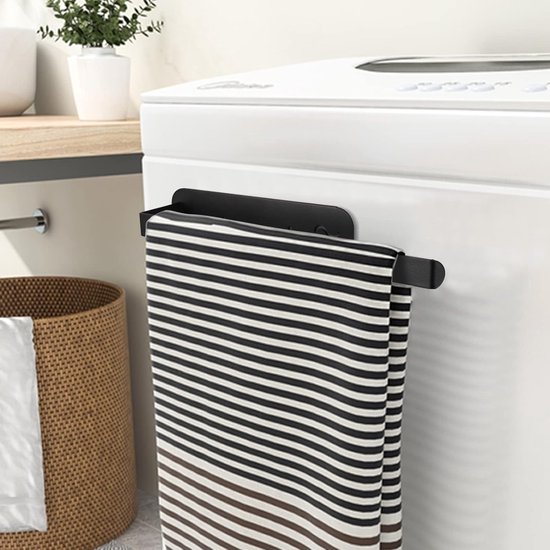 Keukenrolhouder, keukenrolhouder zonder boren, magnetische papierrolhouder met sterke adsorptie, keukenrolhouder, zwart, roestvrij staal, keukenroldispenser