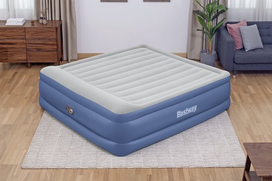 Bestway 67692 Double 203x193x56 Cm Dubbel Luchtbed Met Ingebouwde Pomp Transparant 203x193x56 cm van Merkloos — afbeelding 2