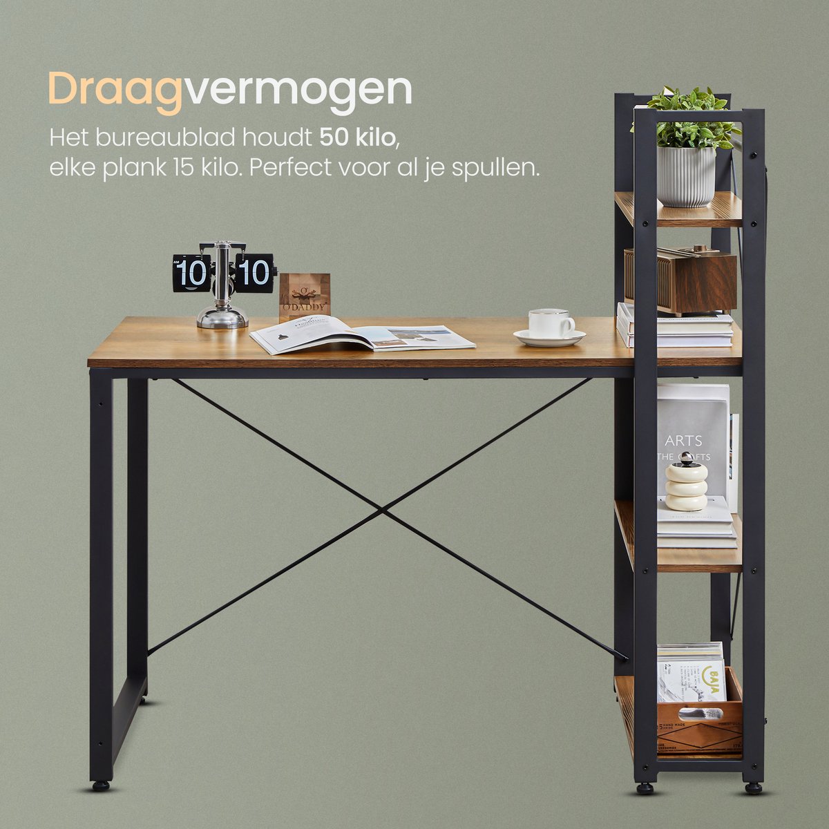 O'DADDY® Bureau met Verstelbare Voeten - Bureautafel - Computertafel - Game Bureau