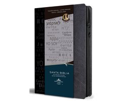 Biblia RVR 1960 Nombres de Dios letra grande tamaño manual con índice y cremallera color negro / Spanish Bible RVR60 Handy Size Black Names of God Index Zippe
