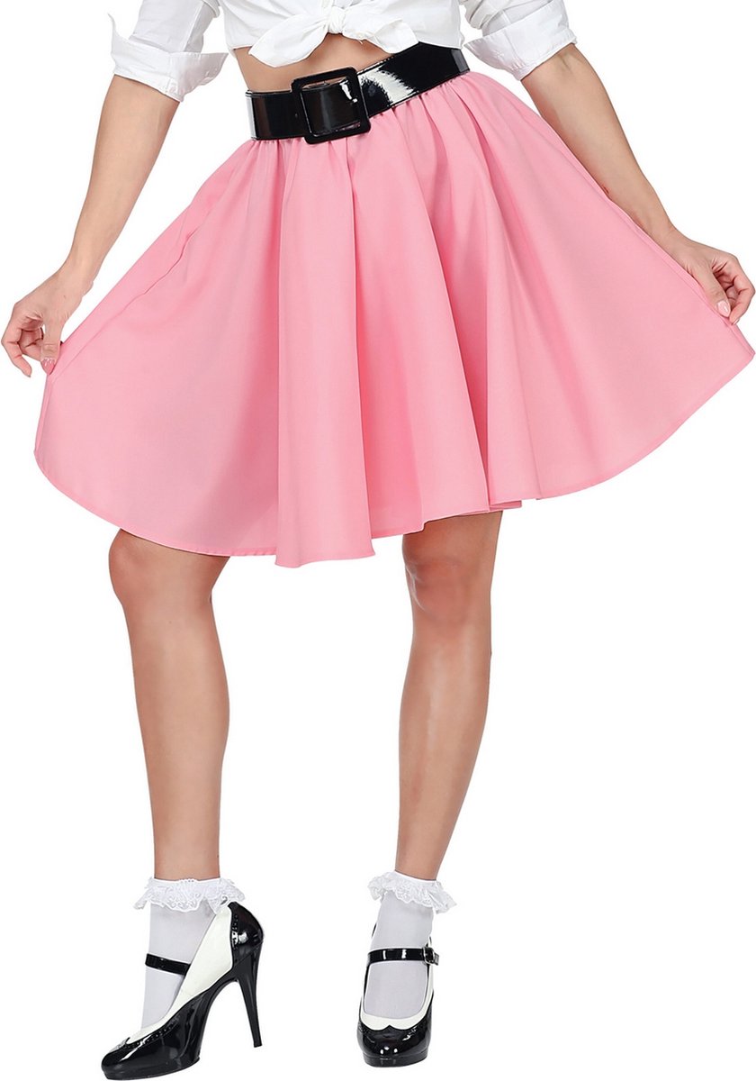 Plooirok Rock And Roll Roze Vrouw