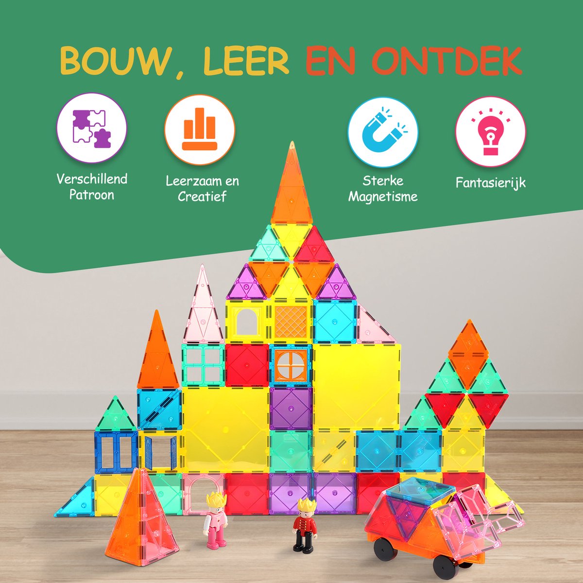 Fentar Montessori speelgoed voor 3 jaar oud, magnetisch doolhof, houten