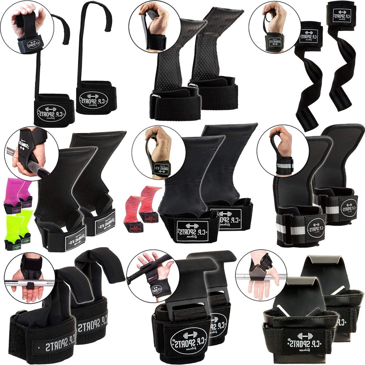 Gevoerde Lifting Sports Pull-Up Haak voor Krachttraining Fitness - Powerlifting Bodybuilding Gym Crossfit Gewichtheffen - Mannen en Vrouwen
