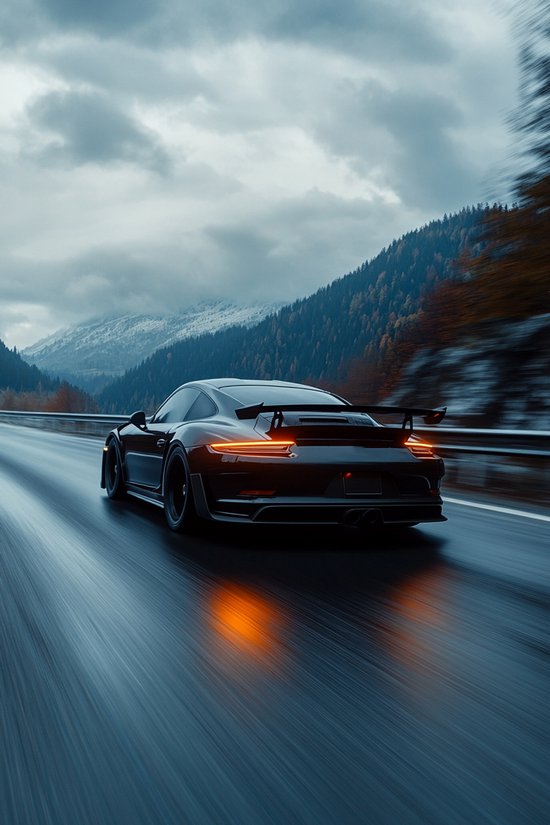 Sportauto Poster | Snelheid Poster | Adrenaline Poster | Voertuig Poster | Auto Poster | Sport Poster | 50x70cm | Wanddecoratie | Muurposter | S3777 | Geschikt om in te lijsten