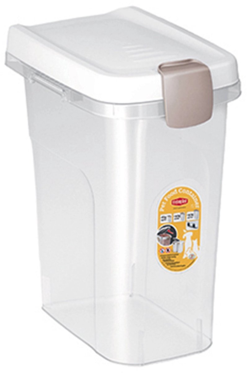 Bol.com Stefanplast Voerton 15 liter voor circa 6 kg. aan hondenvoer Wit - Transparant aanbieding