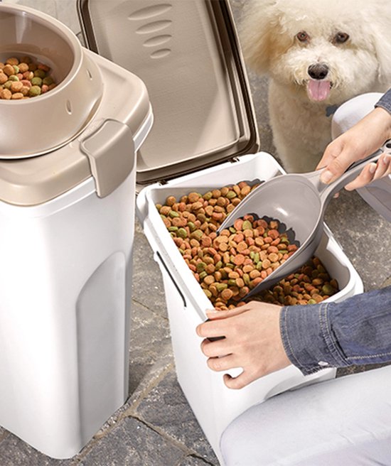 Stefanplast 15 litres blanc / marron.