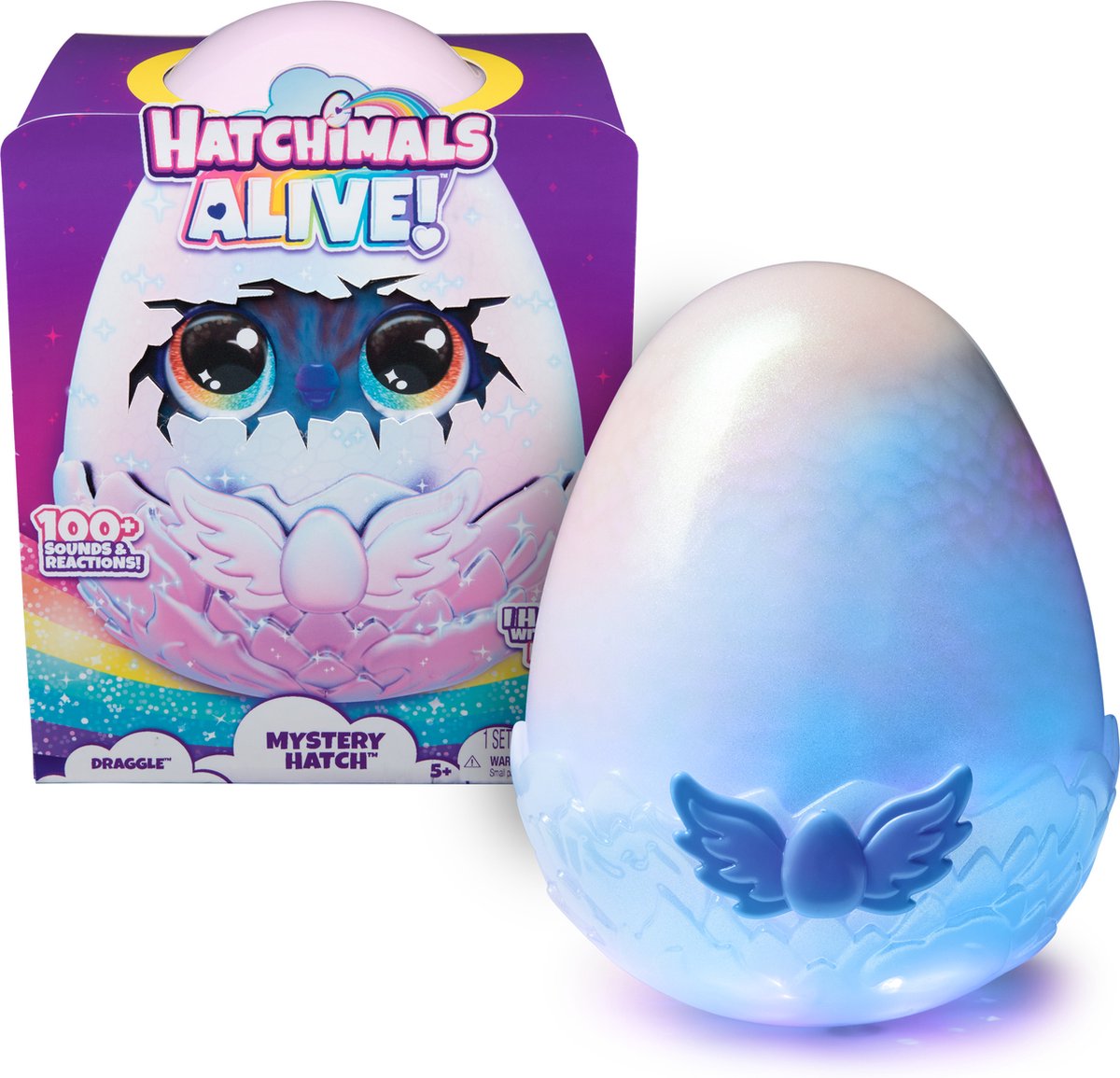 Hatchimals Alive - Mystery Hatch Draggle - Interactief verrassingsspeelgoed in een ei met mist, lichtjes en geluiden — afbeelding 13