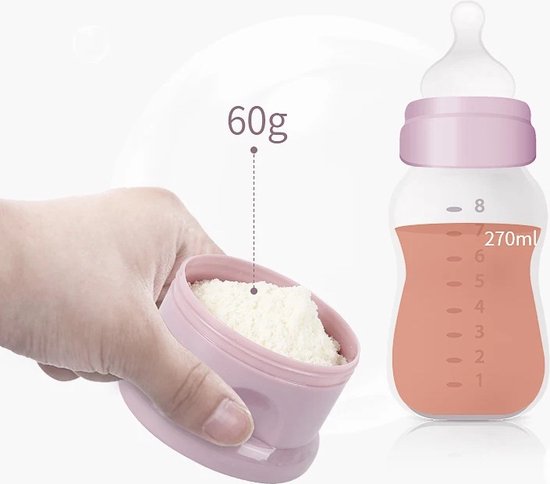 Ychee - Baby melkpoeder Box - 4 lagen - Voedsel Box - Snack - Fruit - Snoep - Handig - Opslag - Onderweg - Reizen - Afneembaar - 22x7.5cm - Beer Groen van Ychee — afbeelding 5