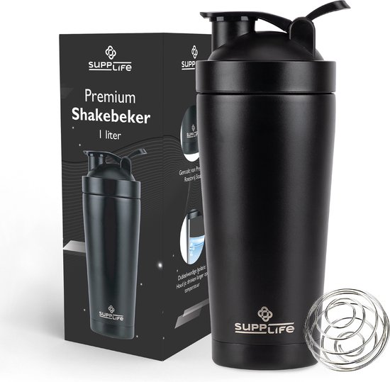 Supplife Premium Shakebeker RVS Shakebeker zwart