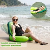 Hamac Water gonflable avec filet - Jouet flottant avocat - Adultes et Kids - Hamac Water 120 kg - Air Mattress - Pool Water - Summer - Hamac d'eau avec dossier