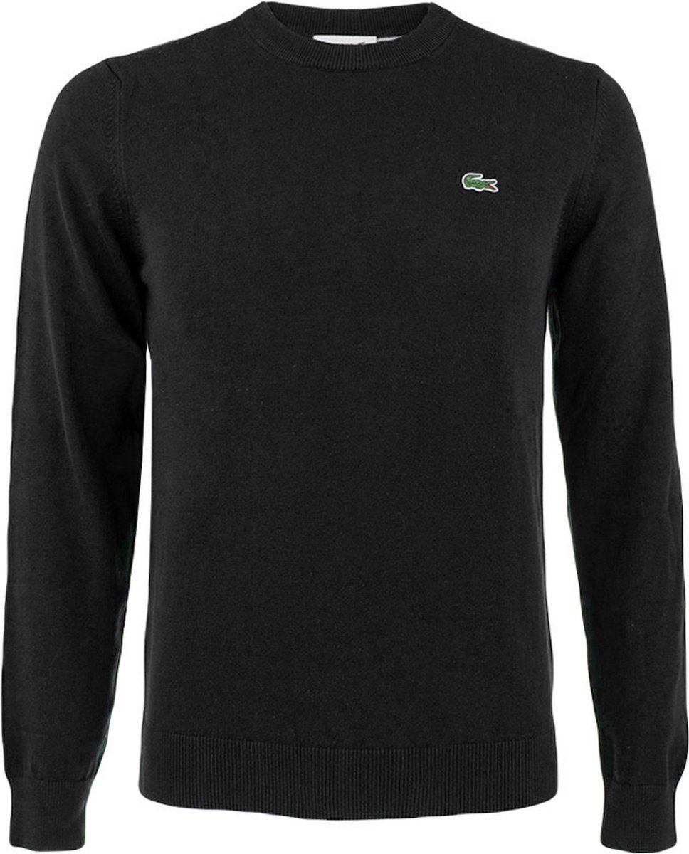 Lacoste Regular fit crew neck sweater Zwart