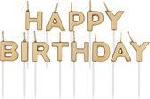 Folat - Set de bougies ' Happy Birthday' doré