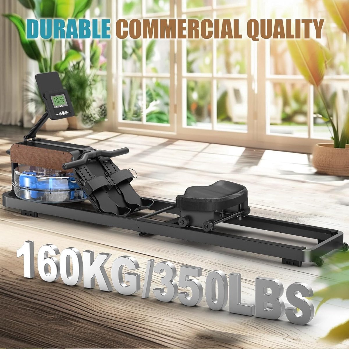 Afbeelding 2 van Equivera Roeimachine - Roei Apparaat - Roeimachine voor Thuis - Roeien - Fitness Machine